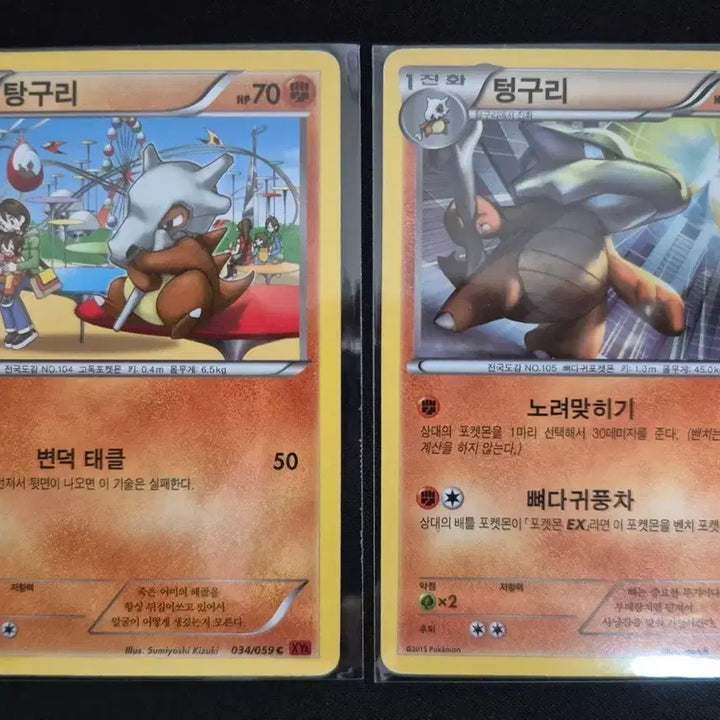[BUNJANG] Pokemon XY Series Taround/Karablast Evolution Set / XY시리즈 포켓몬 카드 탕구리-텅구리 2종 진화세트