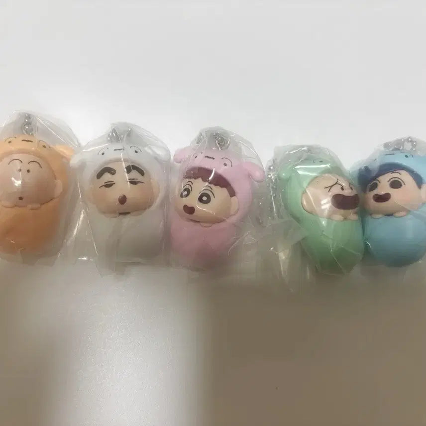 [BUNJANG] Bandai Crayon Shin-chan Okurumi Baby Obi 5-Figure Set / 반다이 짱구 가챠 오쿠루미 베이비 스윙 포대기 5종세트