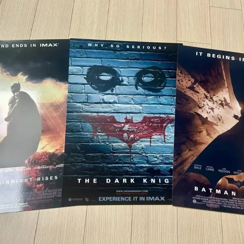 [BUNJANG] The Dark Knight Trilogy IMAX Poster Set (A3) - The Dark Knight Rises, The Dark Knight, Batman Begins / [3종세트-초희귀한정판]영화 배트맨 다크나이트 라이즈 비긴즈 아이맥스 IMAX 포스터(A3) 3종 일괄 세트