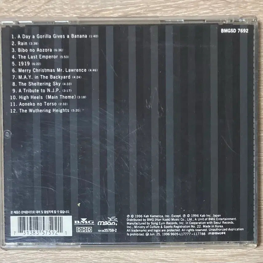 [BUNJANG] Ryuichi Sakamoto 1996 CD / 류이치 사카모토 - 1996 CD 판매