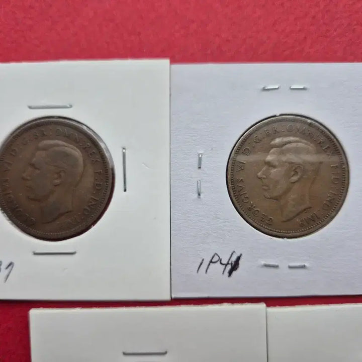 [BUNJANG] King George VI 1/2 Penny Coin Set (1937-1952) - 8 Varieties / 영국 조지 6세 1/2 페니 주화 8종