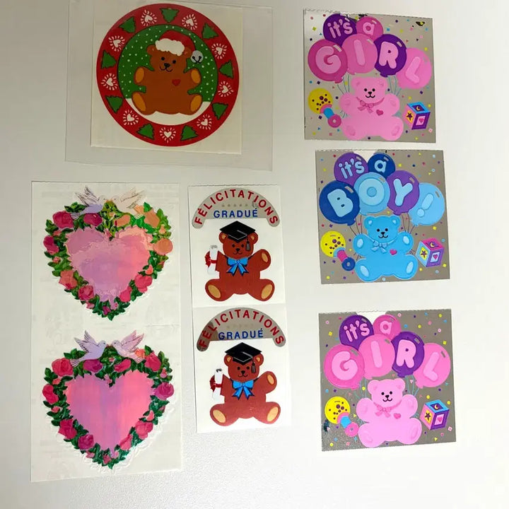 [BUNJANG] Sandy Lion Classic Teddy Bear Sticker Set / 샌디라이온 테디베어 테디 고전 스티커 문구