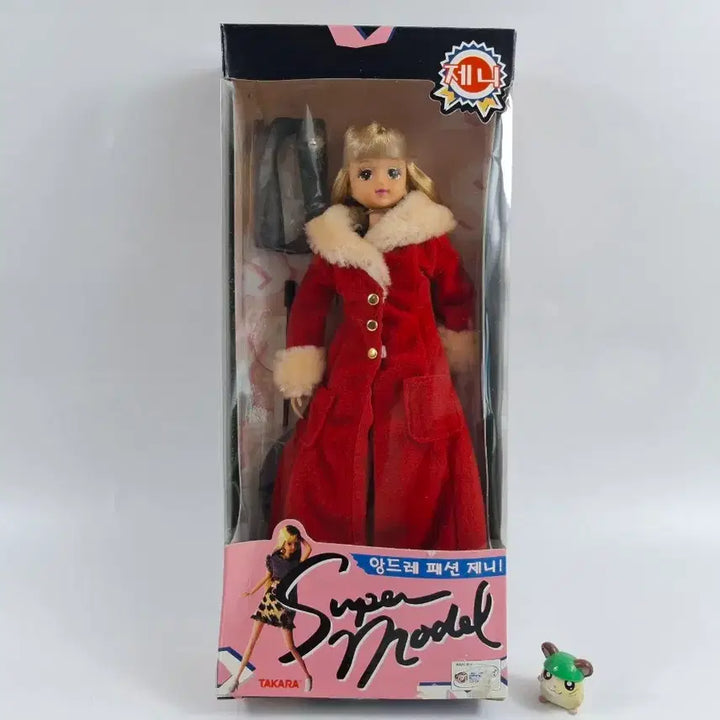 [BUNJANG] André Fashion Jennie Doll - Red Long Coat (1996, Takara Authentic) / 앙드레 패션 제니 인형 - 레드 롱코트 (1996, 다까라 정품)