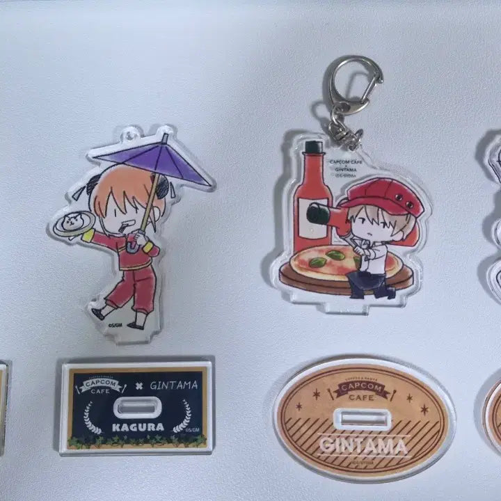 [BUNJANG] Gintama Capcom Collaboration Cafe Okita &amp; Kagura Acrylic Set (4 Pieces) / 은혼 캡콤 콜라보 카페 오키타 &amp; 카구라 아크릴 세트 (총 4개)