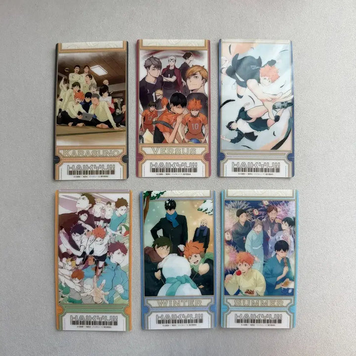 [BUNJANG] Haikyuu!! Visual Clear Ticket Bundle Set / 하이큐 비쥬얼 클리어 티켓 일괄
