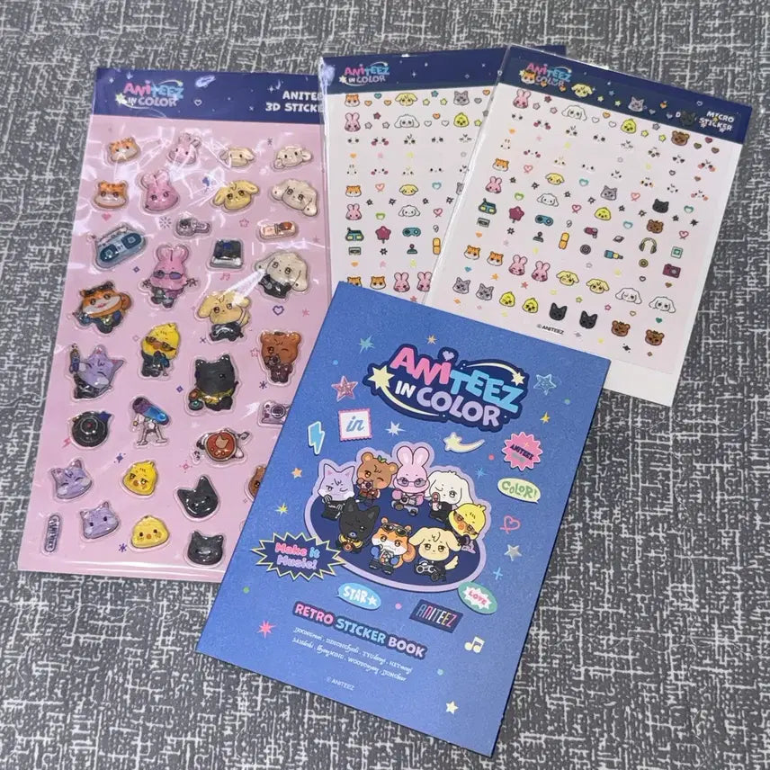 [BUNJANG] ATEEZ Aniteez in Color Popup Goods Sticker Bundle Set / 에이티즈 ATEEZ 애니티즈 인 컬러 팝업 굿즈 스티커 일괄 세트