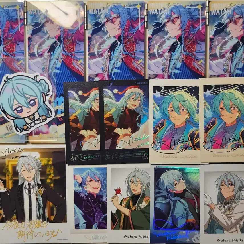 [BUNJANG] Ensemble Stars Hibiki Wataru Acrylic &amp; Card Bundle Set / 앙스타 히비키 와타루 파샤 파샷츠 아크릴 일괄 양도