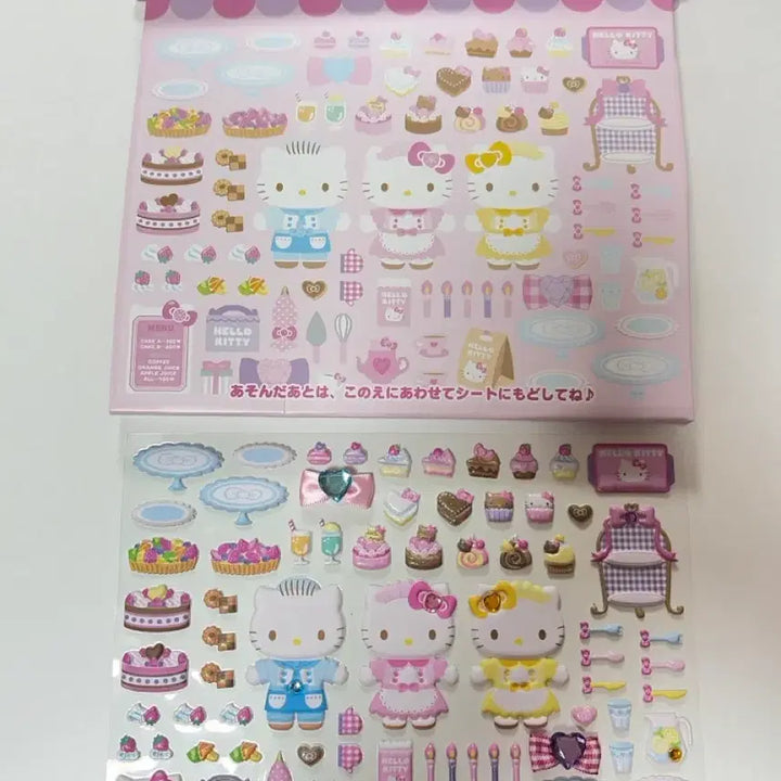[BUNJANG] Hello Kitty Cake Making Sticker Set - Japanese Authentic / 헬로키티 케이크 만들기 스티커 세트 새제품 일본정품
