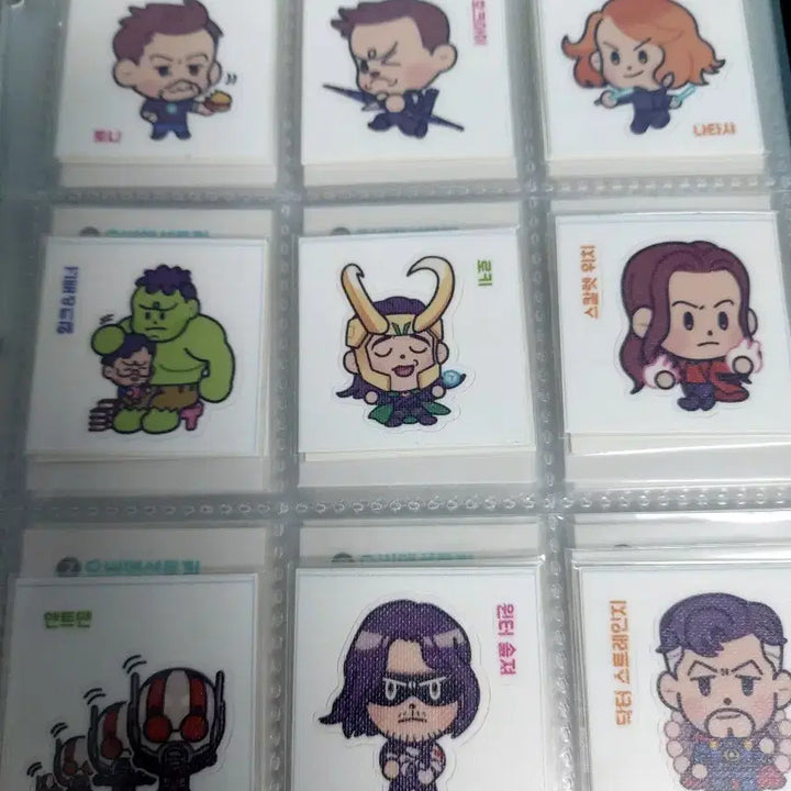 [BUNJANG] Marvel Character Stickers Bundle Set / 마블 캐릭터 비공굿 띠부씰 세트