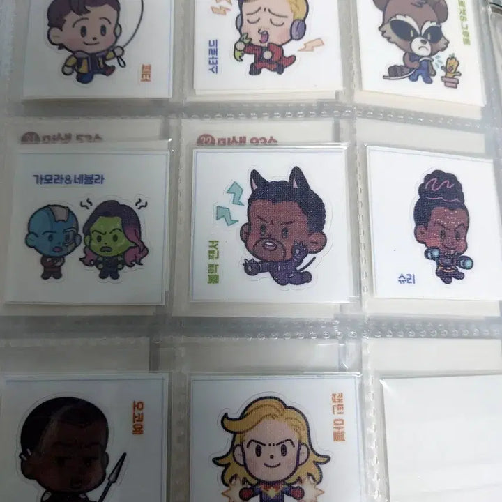 [BUNJANG] Marvel Character Stickers Bundle Set / 마블 캐릭터 비공굿 띠부씰 세트