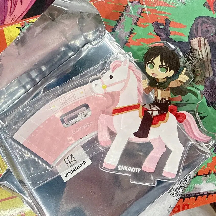 [BUNJANG] Attack on Titan Eren Yeager Mounted Acryl Stand / 진격의거인 진격거 기마 에렌 아크릴 스탠드