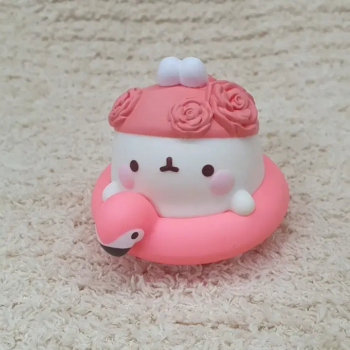 [BUNJANG] Molang Flamingo Tube Figure / 몰랑이 플라밍고 튜브 피규어