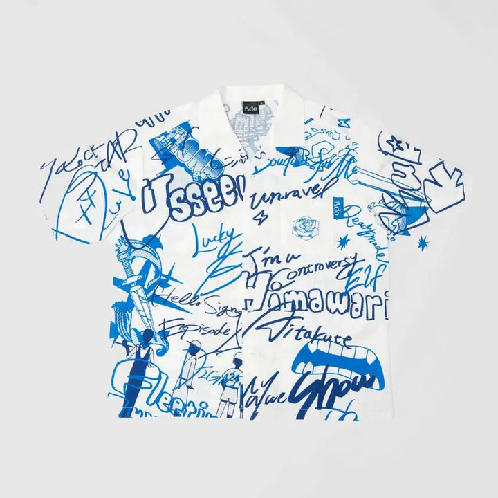 [BUNJANG] Ado 5th Anniversary Open Collar Shirt / ado 아도 5주년 팝업 오픈 컬러 셔츠 팝니다