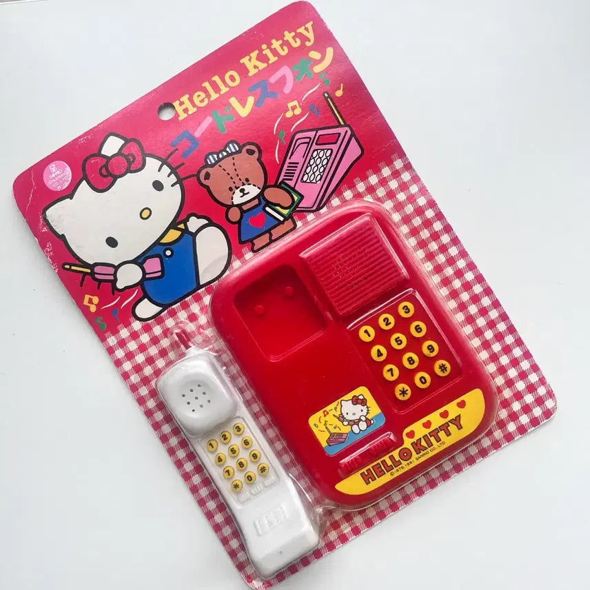 [BUNJANG] Sanrio Classic Kitty Landline Telephone Toy / 일본 정품 고전 키티 전화기 장난감 고전문구 빈티지 인테리어