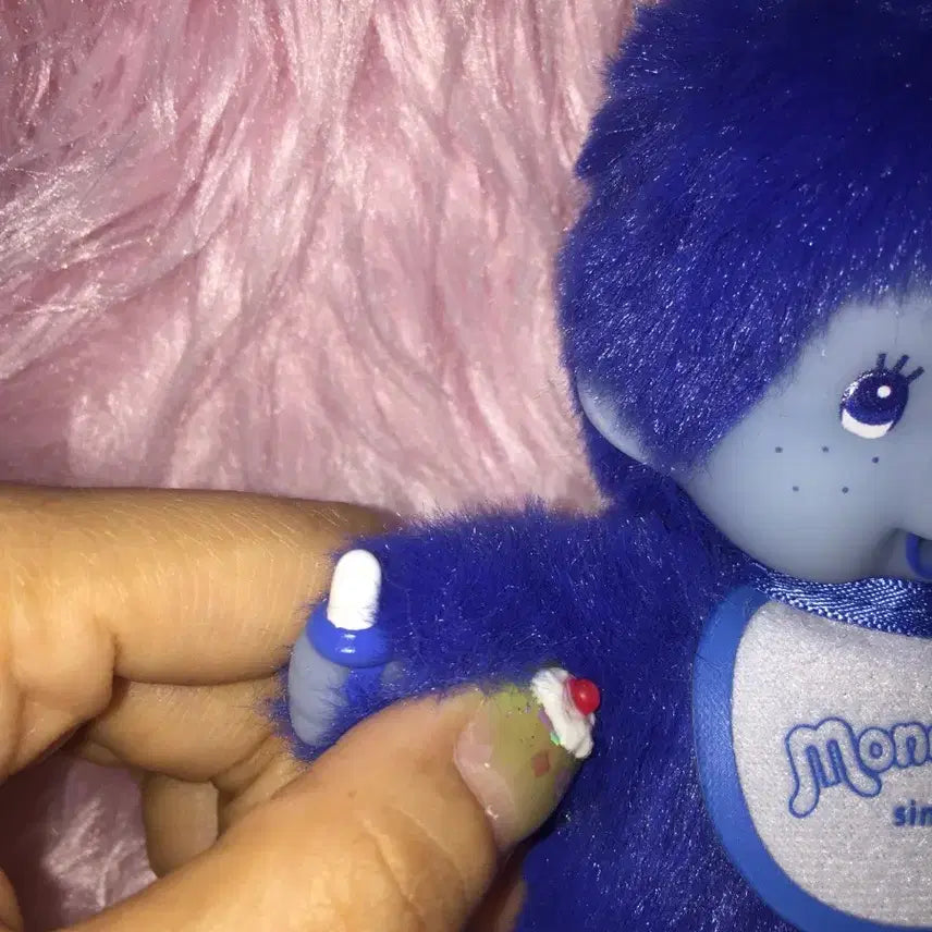 [BUNJANG] Monchhichi Colorful Blue SS Size Keyring / 신상 몬치치 컬러풀 블루 파랑  키링 키체인 SS 사이즈