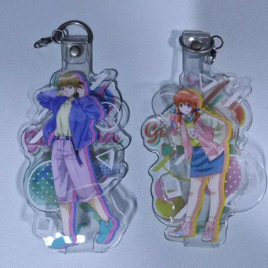 [BUNJANG] Gintama Charabini Strap Retro Pop Okita &amp; Kagura Set / 은혼 캐러비니 스트랩 레트로 팝 오키타 &amp; 카구라 세트
