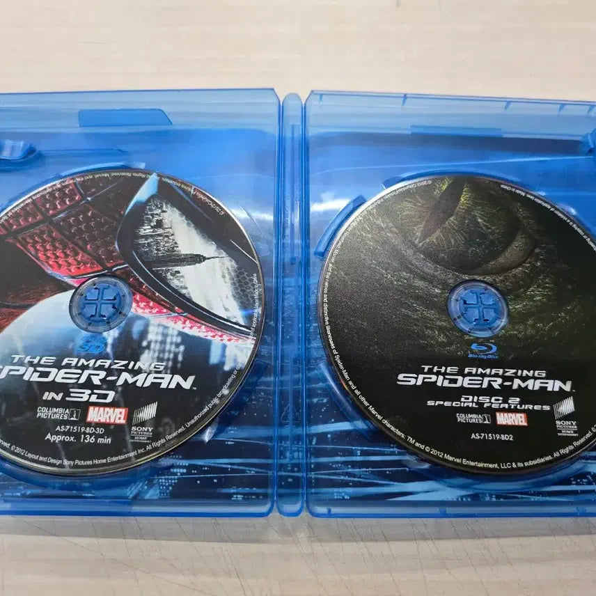 [BUNJANG] The Amazing Spider-Man Blu-ray (2 Disc, 3D+2D) / [BD](블루레이) 마블액션외국영화 "어메이징 스파이더맨" 판매합니다.