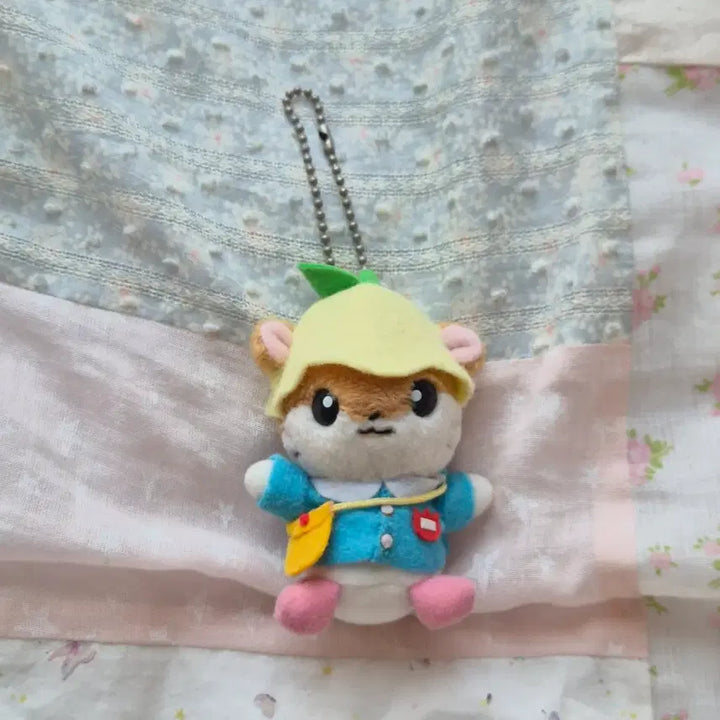 [BUNJANG] Sanrio San-x Kuririn Kindergarten Hamster Plush Keychain / 고전 빈티지 인형 산리오 산엑스 유치원 쿠리링 초레어 키링