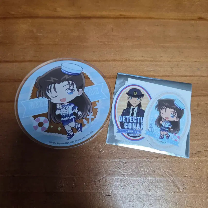 [BUNJANG] Detective Conan Animate Collaboration SD Acrylic Coaster + Sticker Set (Miyamoto Yumi) / [판매] 명탐정코난 애니메이트 콜라보 카페