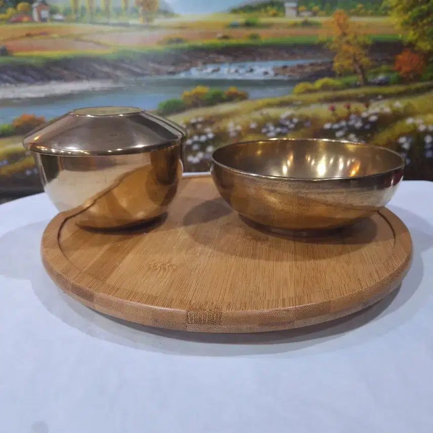 [BUNJANG] Vintage Brass Rice Bowl and Soup Bowl Set / 유기그릇