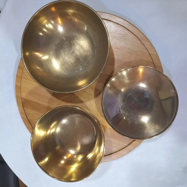[BUNJANG] Vintage Brass Rice Bowl and Soup Bowl Set / 유기그릇