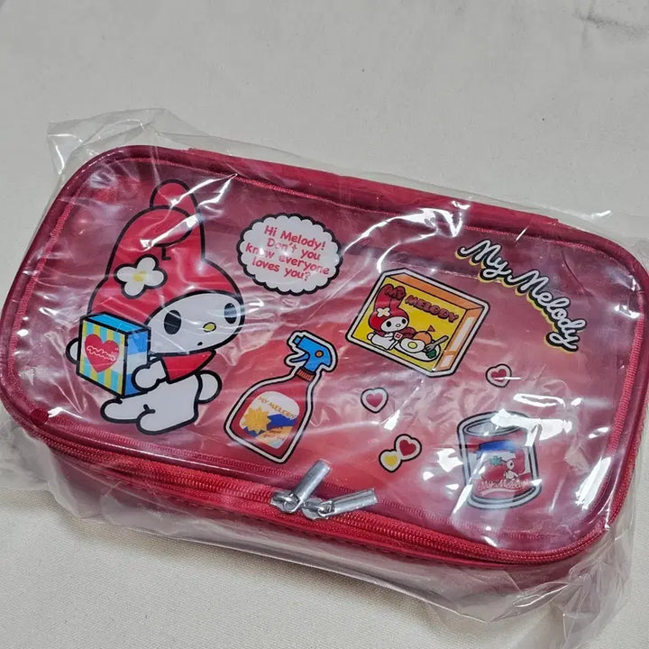 [BUNJANG] Sanrio My Melody Dream Cart PVC Pouch Red / 마이멜로디 드림카트 PVC 파우치 레드