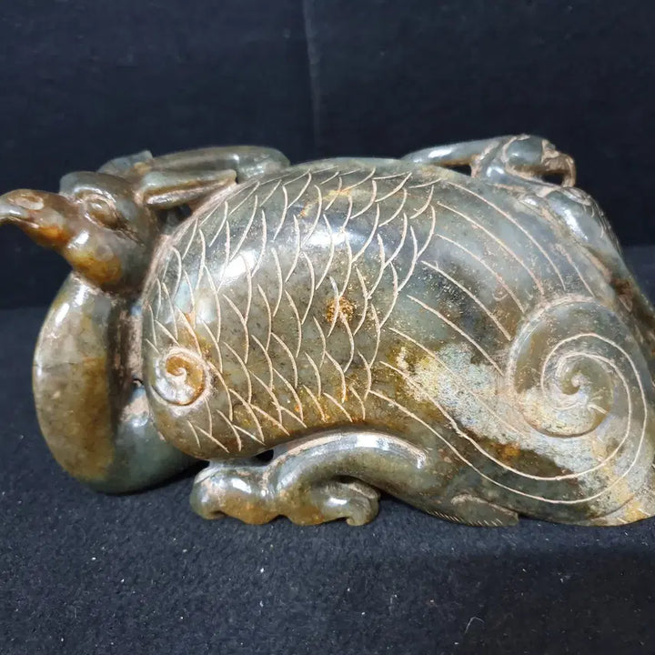 [BUNJANG] Suwon Manmul Excavated Huatian Jade Eagle Statue / (수원만물)출토 화전옥 독수리상