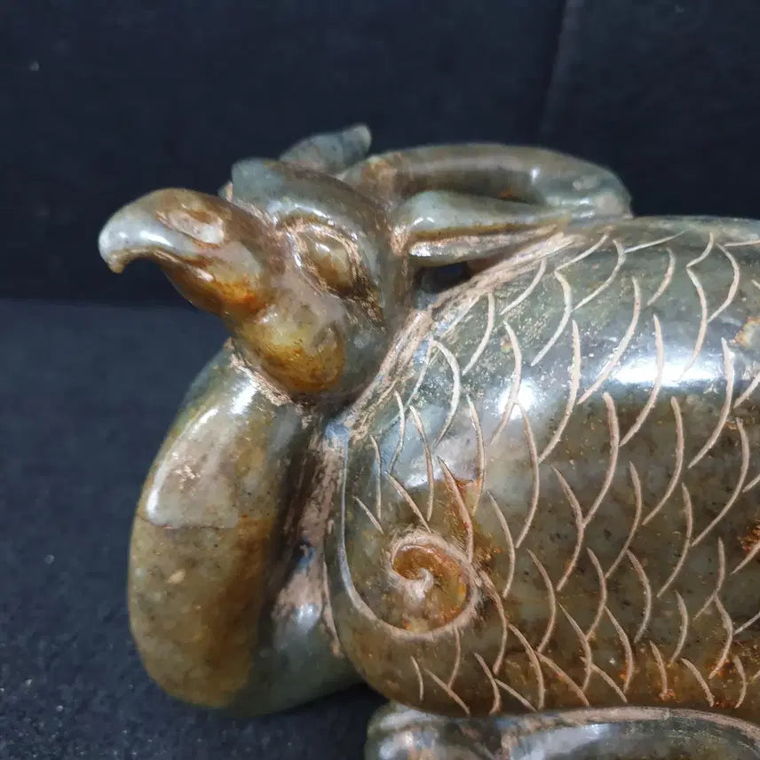 [BUNJANG] Suwon Manmul Excavated Huatian Jade Eagle Statue / (수원만물)출토 화전옥 독수리상