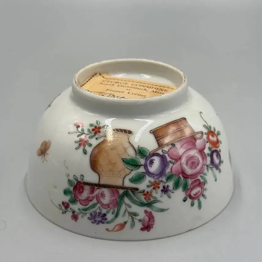 [BUNJANG] 18th Century Qianlong Period Chinese Export Porcelain Lowestoft Rose Medallion Small Bowl / [진품] 18세기 청대 건륭시기 광채 Lowestoft 주문 수출자기 화문 소완 중국도자기 골동품