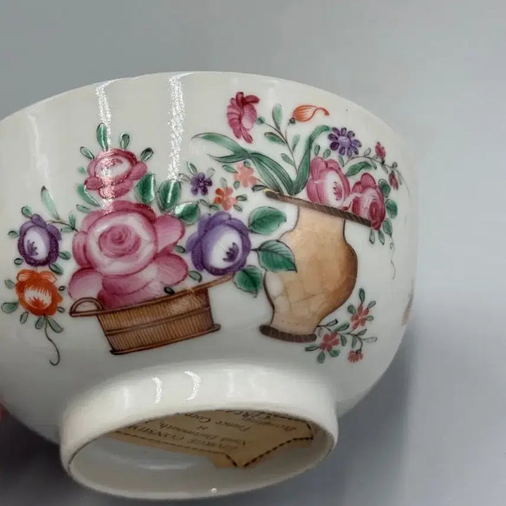 [BUNJANG] 18th Century Qianlong Period Chinese Export Porcelain Lowestoft Rose Medallion Small Bowl / [진품] 18세기 청대 건륭시기 광채 Lowestoft 주문 수출자기 화문 소완 중국도자기 골동품