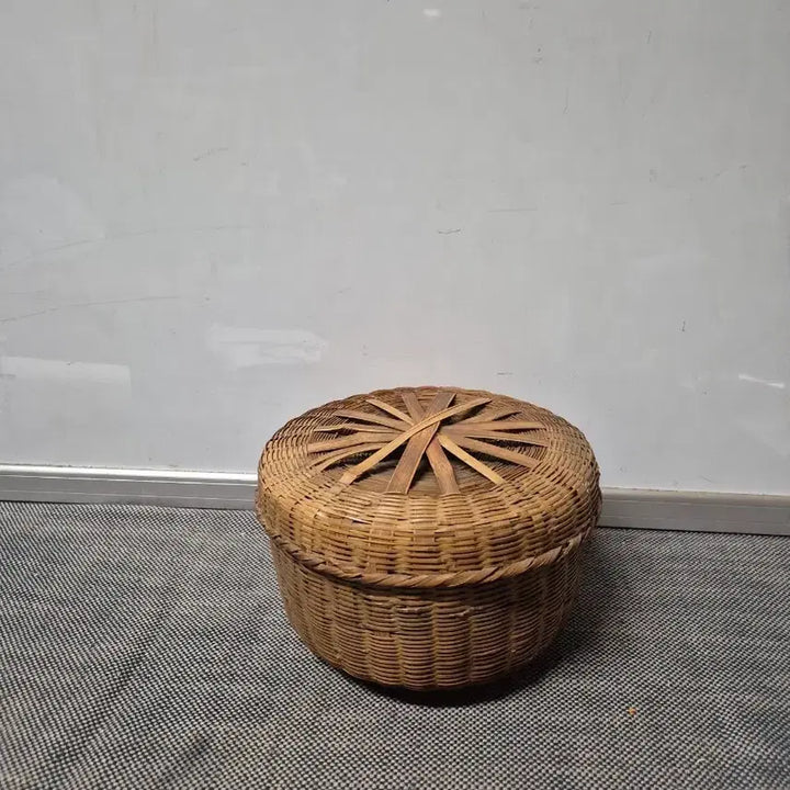 [BUNJANG] Vintage Baby Rice Basket with Lid (Summer, Lunchbox) / 옛날애기밥소쿠리(여름,도시락)