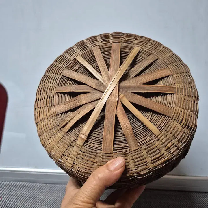 [BUNJANG] Vintage Baby Rice Basket with Lid (Summer, Lunchbox) / 옛날애기밥소쿠리(여름,도시락)