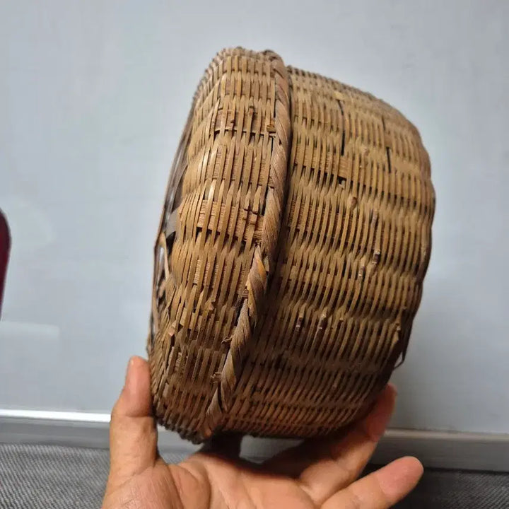 [BUNJANG] Vintage Baby Rice Basket with Lid (Summer, Lunchbox) / 옛날애기밥소쿠리(여름,도시락)