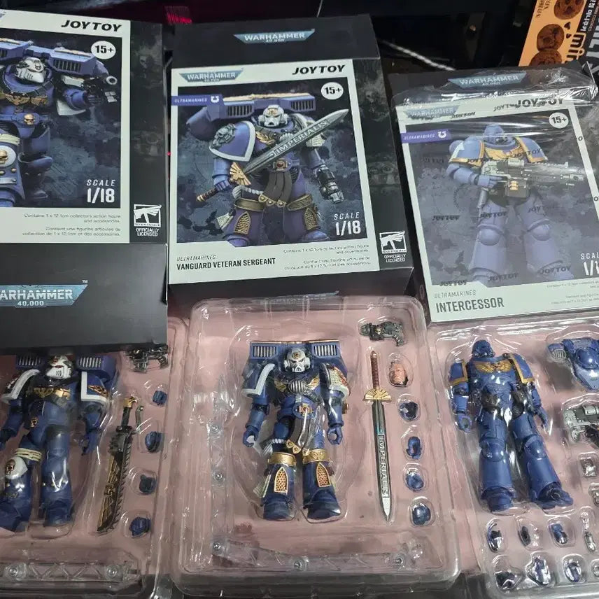 [BUNJANG] JoyToy Warhammer 40K Ultramarines 1/18 Scale Figures - 3-Figure Set / 조이토이 워해머 40K 울트라마린 피규어 3종 세트