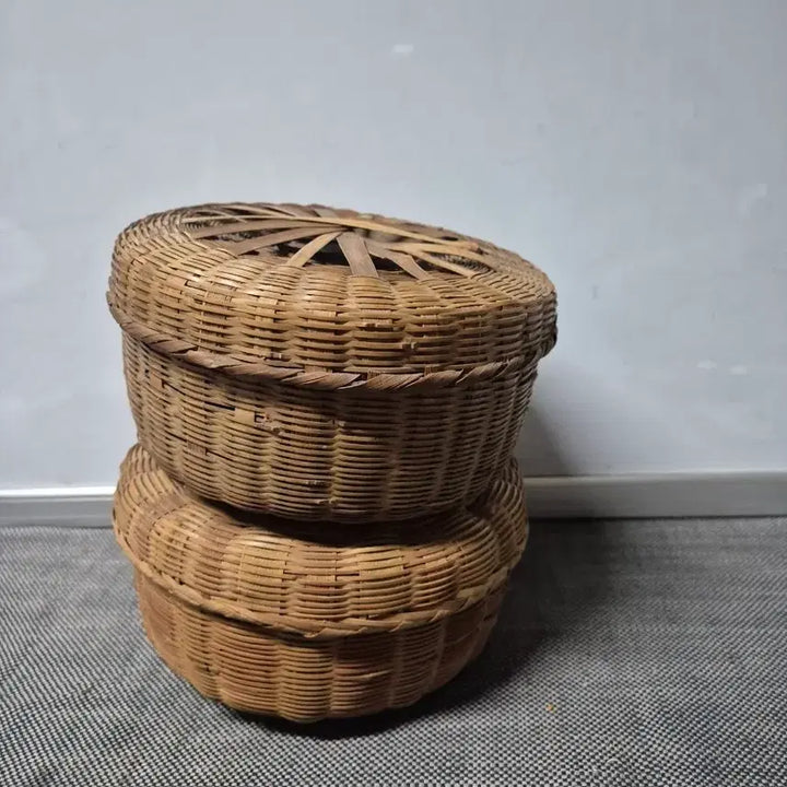 [BUNJANG] Vintage Baby Rice Basket Bundle Set (2 Items) / 옛날애기밥소쿠리2점일괄(민속골동품)
