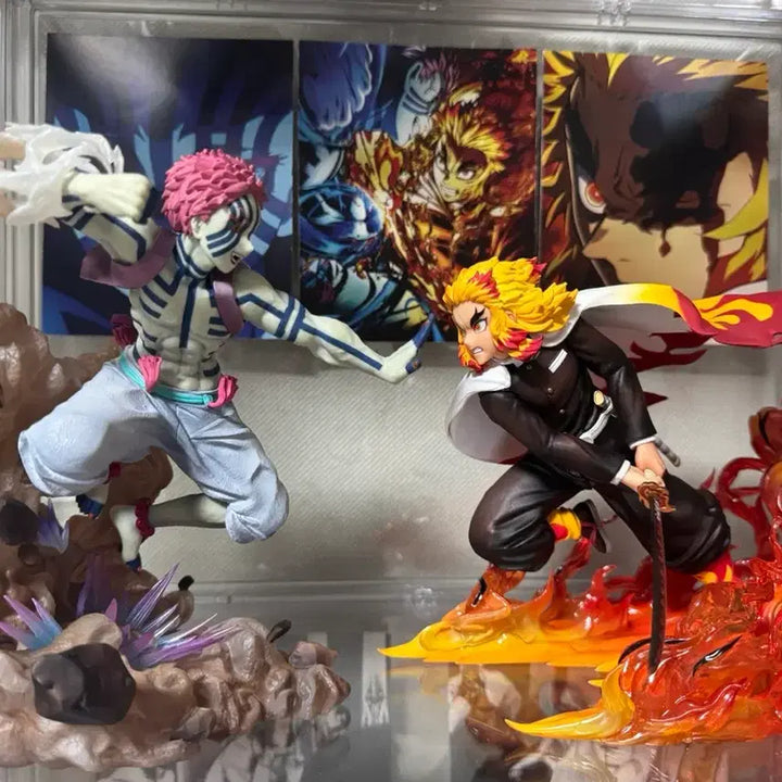 [BUNJANG] Aniplex+ Demon Slayer Kyojuro Rengoku &amp; Akaza 1/8 Scale Figure Bundle / 택포20만)아츠제로 렌고쿠 아카자 피규어 일괄 판매 귀멸의칼날
