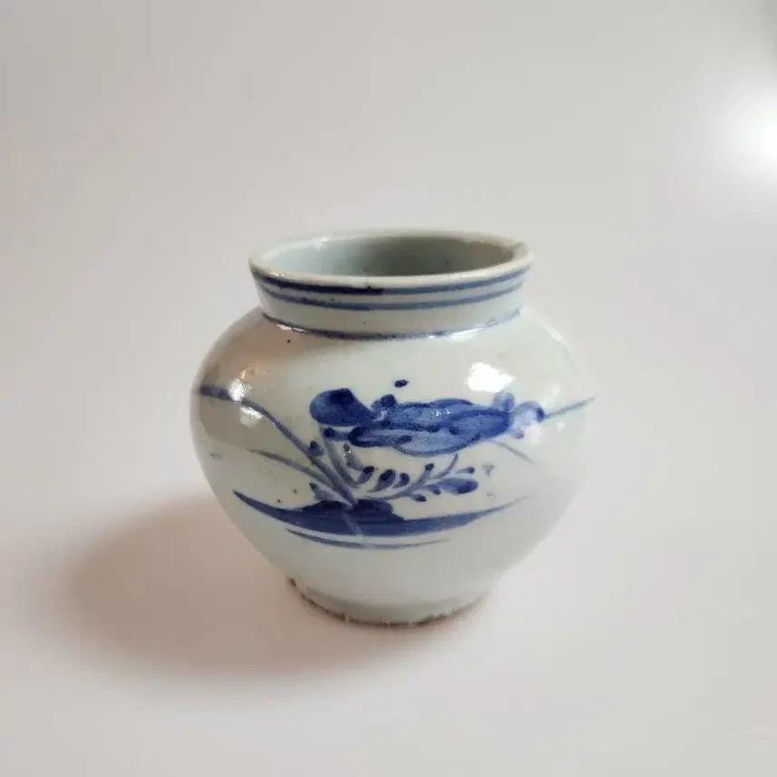 [BUNJANG] Joseon Dynasty Late Period Bunwon White Porcelain Blue-and-White &