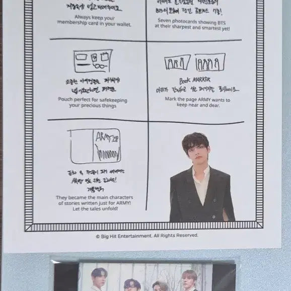 [BUNJANG] BTS ARMY Membership Kit Bookmark, Manual, and Photocard Bundle / 북마크+키트 설명서 V+방탄 포카 아미 멤버십 키트 bts