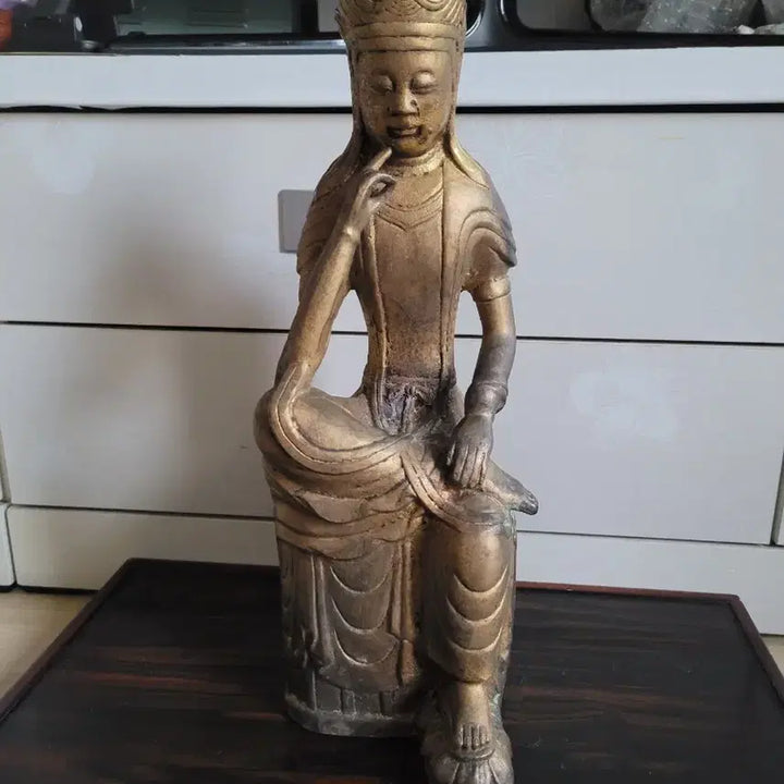 [BUNJANG] Brass Pensive Prince Statue / 황동 반가사유 상