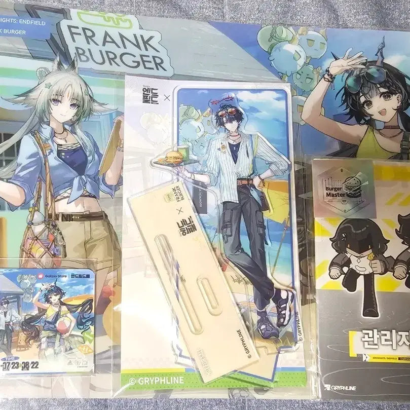 [BUNJANG] Endfield Collaboration Merchandise Set (Camu Acrylic Stand, File, Administrator ID, Engraved Sticker, Galaxy Coupon) / 엔드필드 카뮤 아크릴+콜라보 굿즈 세트(카뮤 아크릴, 파일, 관리자증, 식각스티커, 갤럭시 쿠폰)