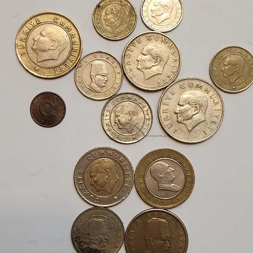 [BUNJANG] Turkey 13 Coin Bundle (Includes 1 Kurus) / 옛날동전, 튀르키예, 터키 13점 일괄 (1쿠루슈 포함)