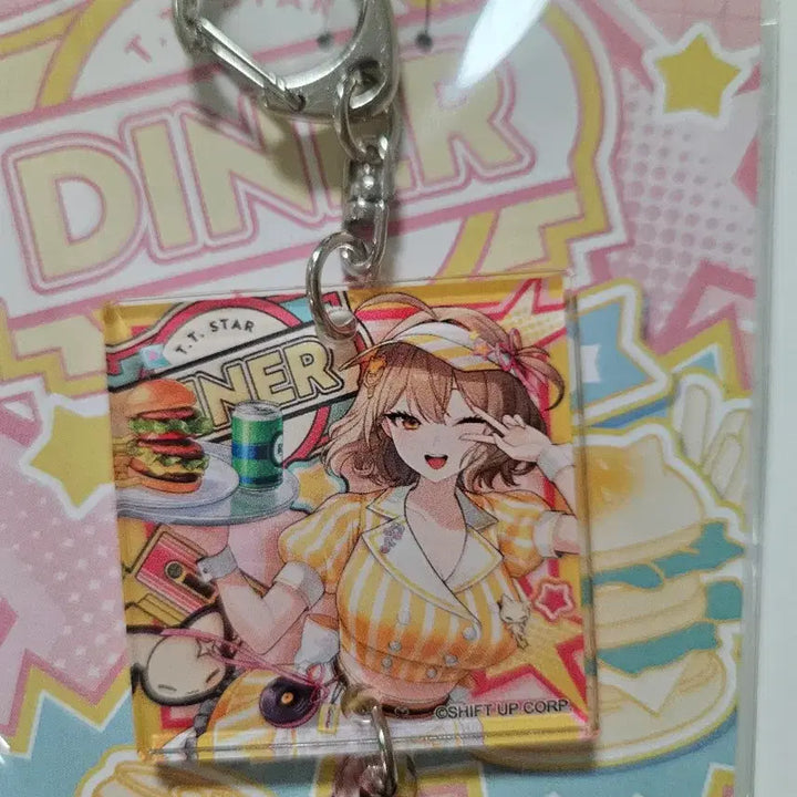 [BUNJANG] Goddess of Victory: NIKKE Tower Records Cafe Collaboration Record Style Anis Keychain / 새상품)니케 타워레코드 까페 콜라보 레코드 스타일 아니스 키 체인