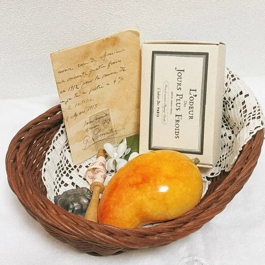 [BUNJANG] Vintage Alabaster Mango Paperweight / 빈티지 알라바스터 망고문진