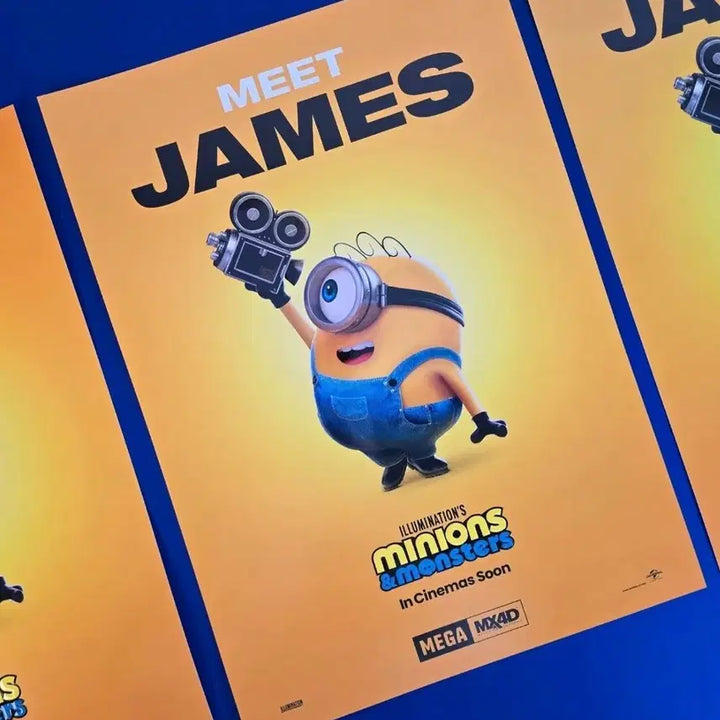 [BUNJANG] Minions &amp; Monsters MX4D A3 Poster / 미니언즈 &amp; 몬스터즈 MX4D 포스터 A3