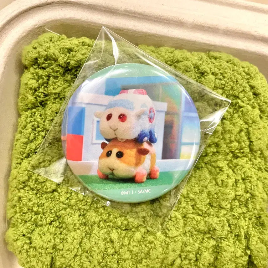 [BUNJANG] Moruka Real Photo Can Badge - Emergency Car Potato / 뿌이뿌이 모루카 실사 캔뱃지 응급차 포테토