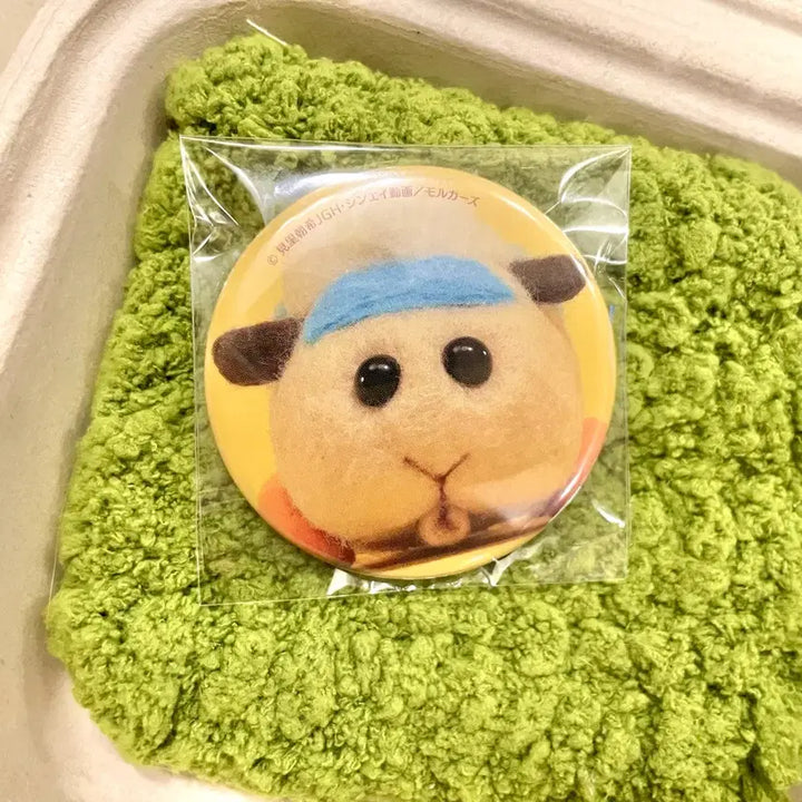 [BUNJANG] PuiPui Molcar Abby Can Badge / 뿌이뿌이 실사 모루카 캔뱃지 아비