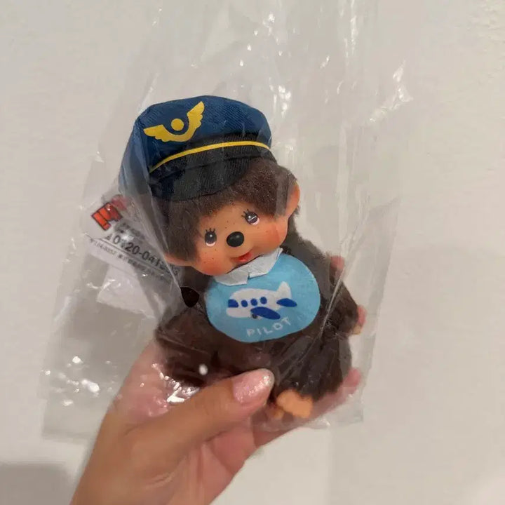 [BUNJANG] Monchhichi Pilot Airplane Captain Keychain - New / 무배 새상품/몬치치 파일럿 비행기 기장 키링