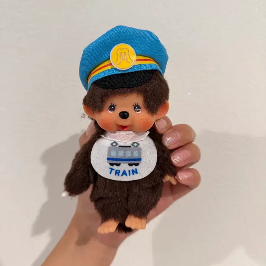 [BUNJANG] Monchhichi Train Conductor Keychain / 무배 새상품/몬치치 트레인 기차 기관사 키링