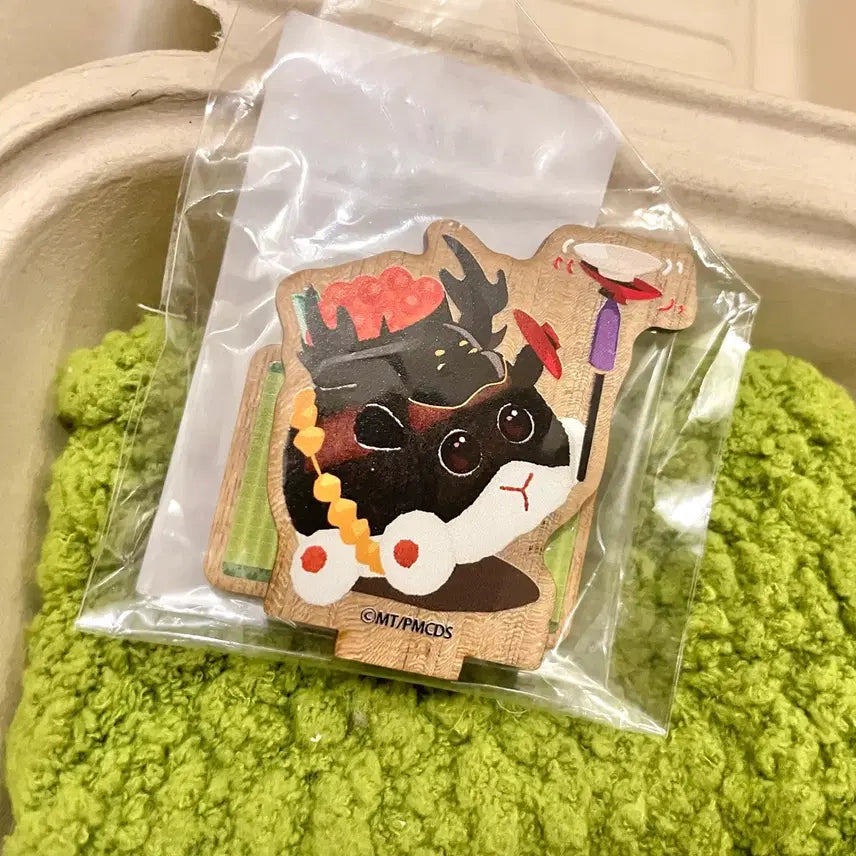 [BUNJANG] Molluca Salmon Roe Sushi Mini Figure with Wood Stand / (새상품) 뿌이뿌이 모루카 연어알 초밥 모루카 나무 스탠드 피규어