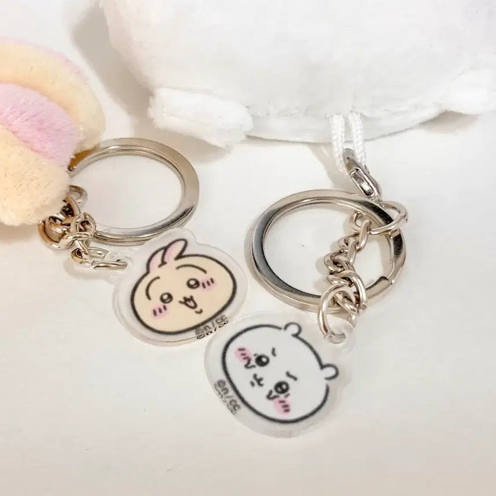 [BUNJANG] Chiikawa &amp; Usagi Mirror Keyring Set / 치이카와 거울 키링 (2개 다 드려요)
